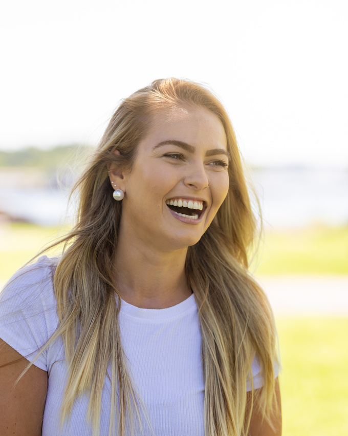 Portrait of women smiling